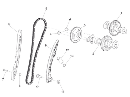 2A0003295 Rear exhaust camshaft complete-Ps7