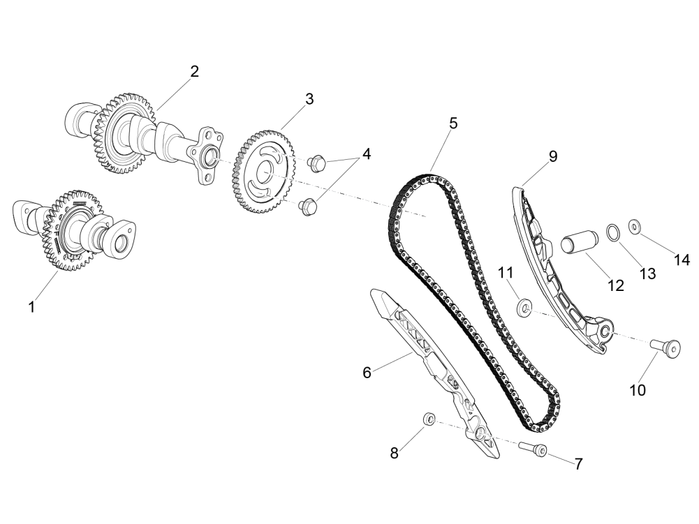 2A0003285 Front exhaust camshaft complete