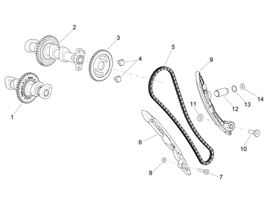 2A0003285 Front exhaust camshaft complete