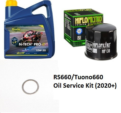 RS660/Tuono660 (non-OEM filter) Oil Service Kit (2020+)