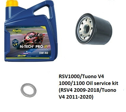 RSV4 1000/Tuono V4 1000/1100 (OEM Filter) Oil service kit (RSV4 2009-2018/Tuono V4 2011-2020)