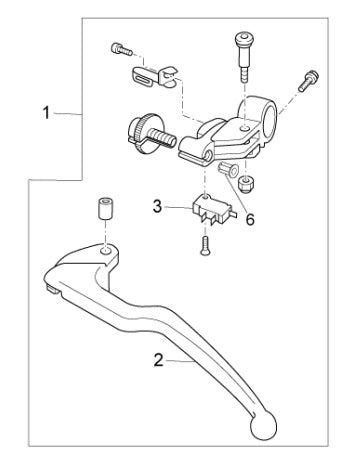 8909245 Clutch lever cpl.