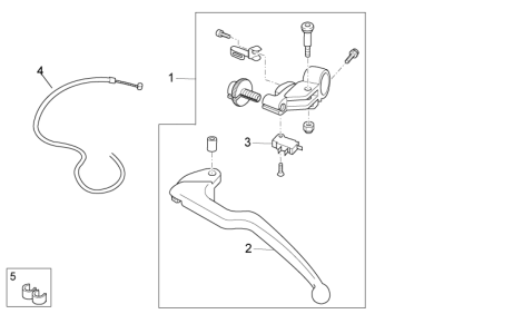 890923 Clutch lever cpl.